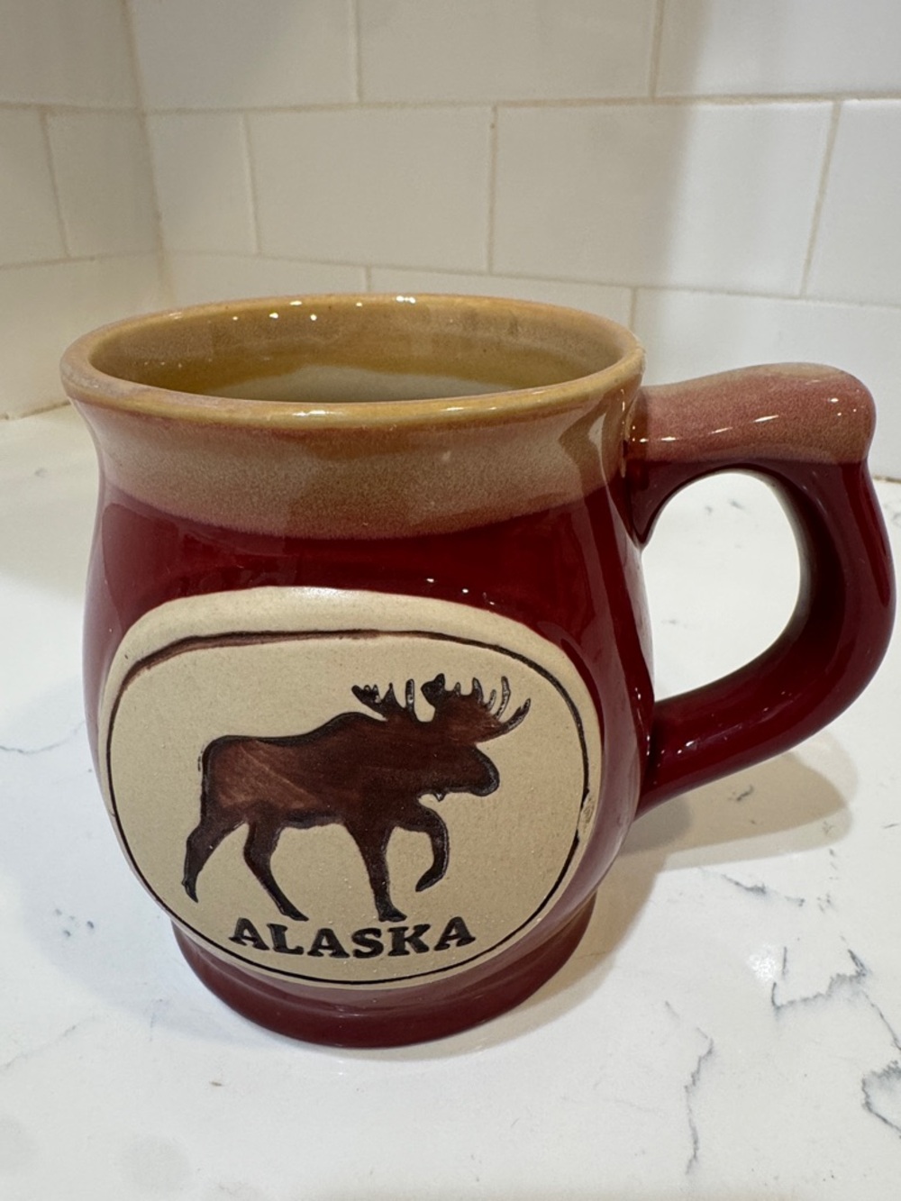 Alaska Moose Ceramic Coffee Mug - Red - Picture 8 of 10